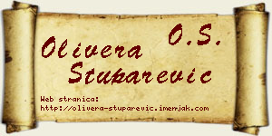 Olivera Stuparević vizit kartica